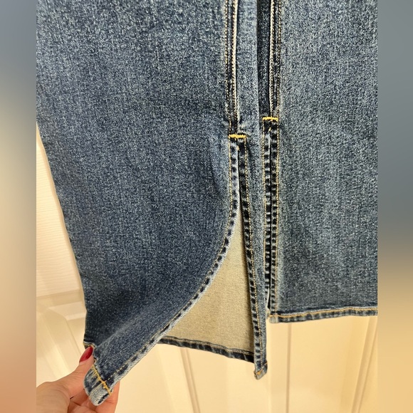 EB DEMIM Split Hem Jegging size 6/8/Medium with side zipper NWT Tommy wash - Picture 8 of 14